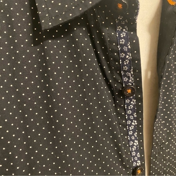 Denim & Flower Slim Fit Navy Blue Shirt - Picture 5 of 11